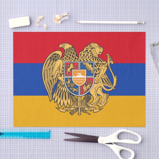 Papier de soie Arménie, papier de soie Drapeau Arm (Artisanat)