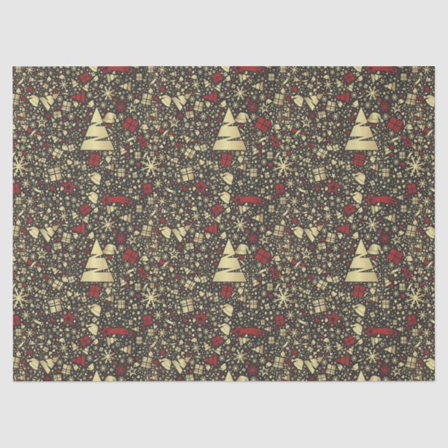Papier de soie au design de Noël élégant (Recto)