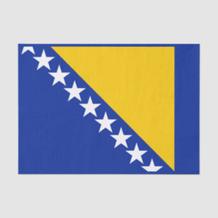 Papier de soie avec drapeau patriotique de Bosnie-
