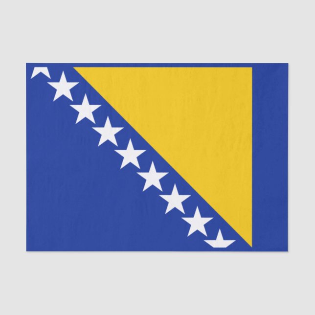 Papier de soie avec drapeau patriotique de Bosnie- (Recto)