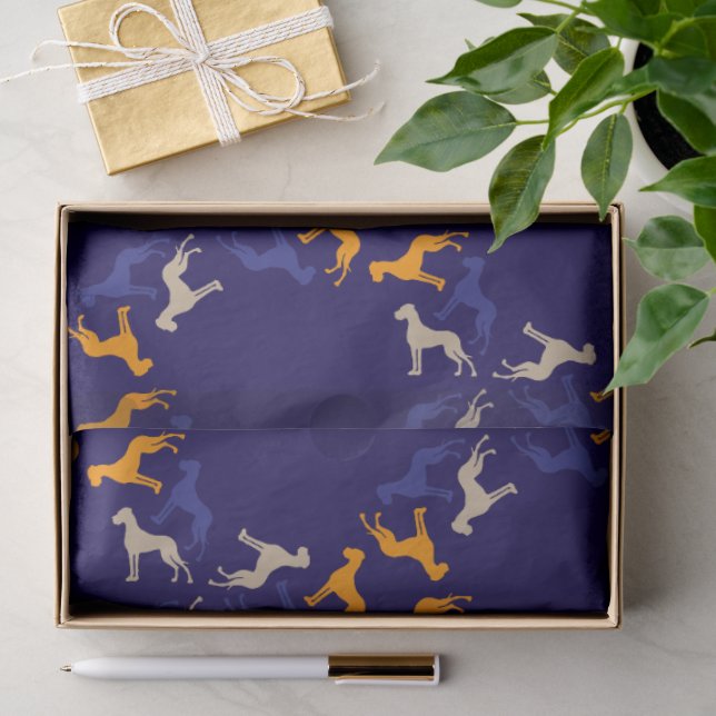 Papier de soie avec grands danois (Cadeau)