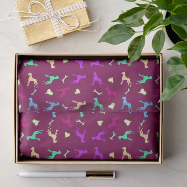 Papier de soie avec grands danois (Cadeau)
