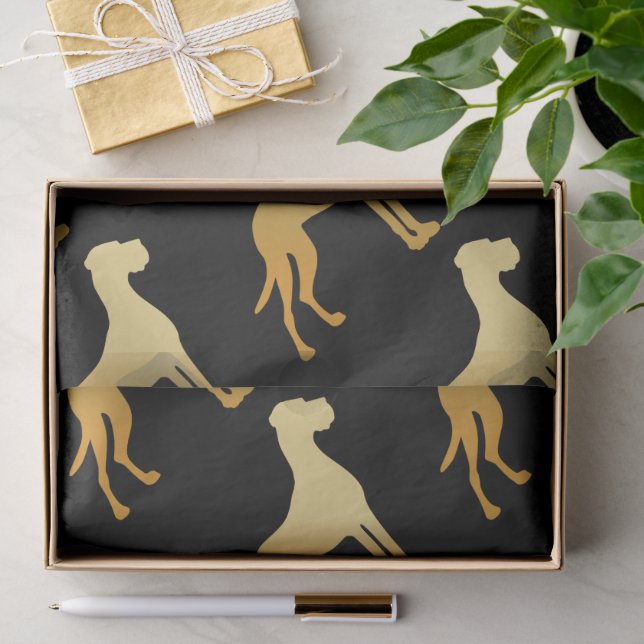 Papier de soie avec grands danois (Cadeau)