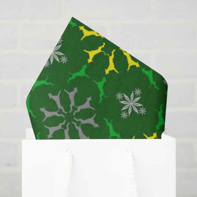 Papier de soie avec grands danois (Sac cadeau)