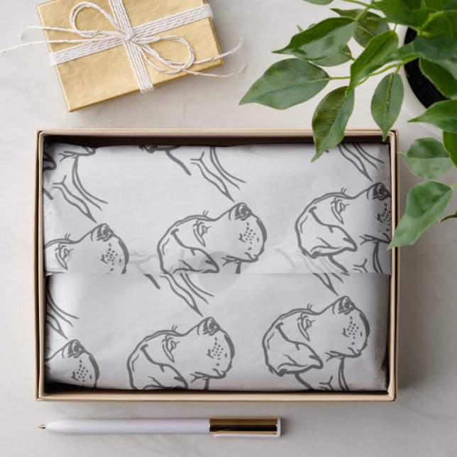 Papier de soie avec grands danois (Cadeau)