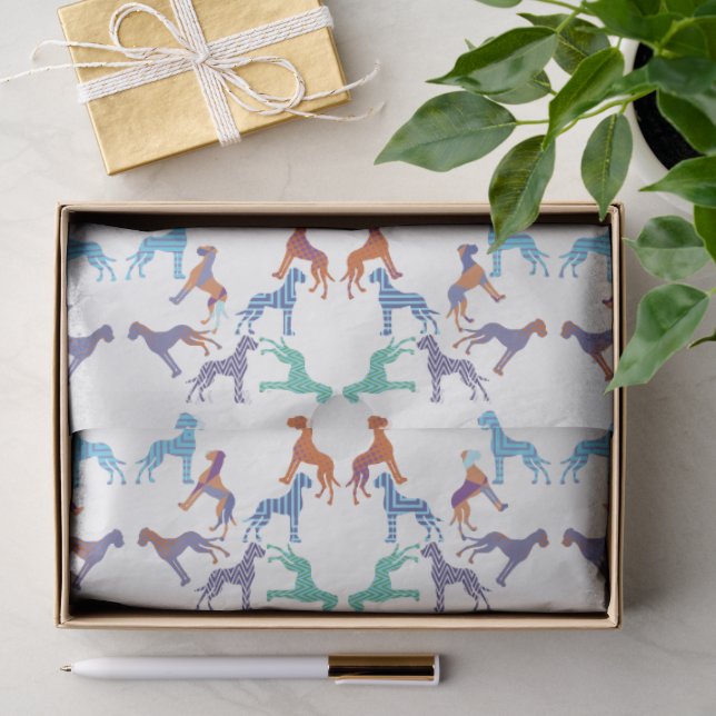 Papier de soie avec grands danois (Cadeau)