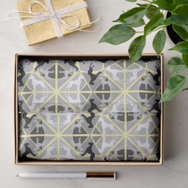 Papier de soie avec grands danois (Cadeau)