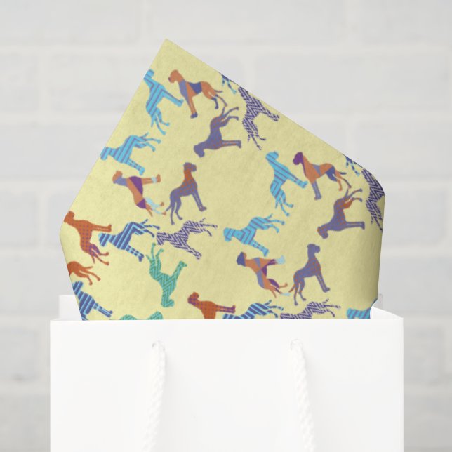 Papier de soie avec grands danois (Sac cadeau)
