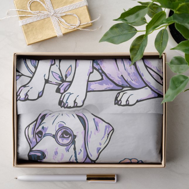 Papier de soie avec grands danois (Cadeau)