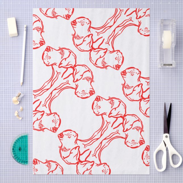 Papier de soie avec grands danois (Artisanat)