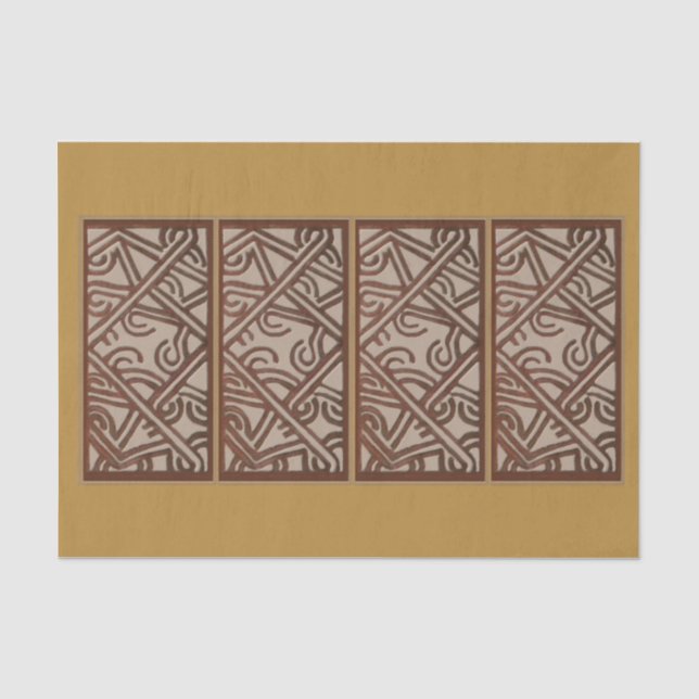 Papier de soie avec motif doré unique (Recto)