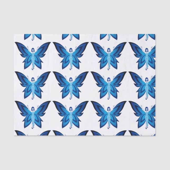 Papier de soie bleu Faery 4,5 kg, blanc (Recto)