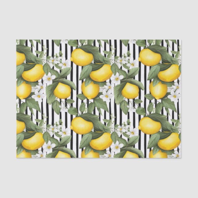 Papier de soie botanique au citron de Méditerranée (Recto)