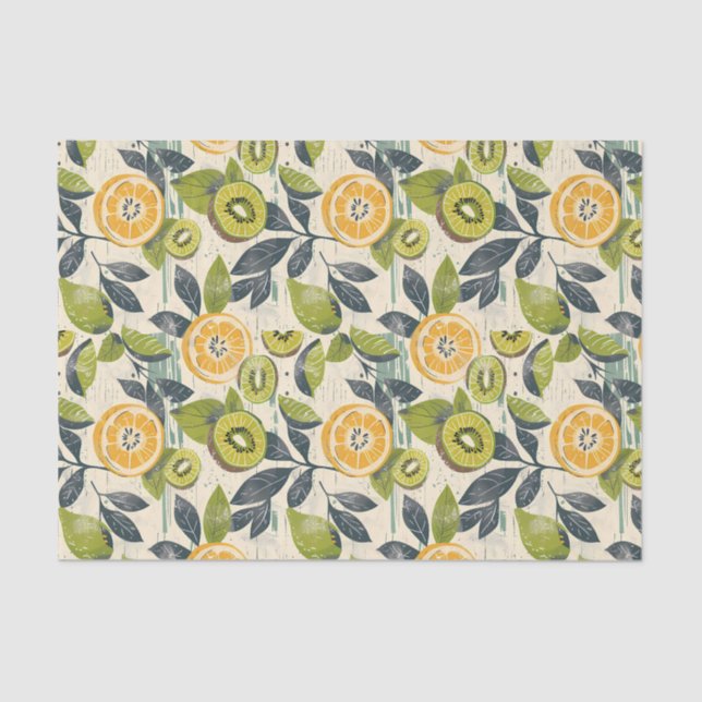 Papier de soie botanique au citron de Méditerranée (Recto)
