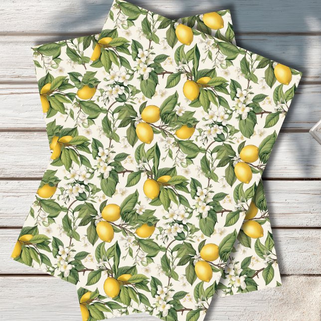 Papier de soie botanique au citron de Méditerranée (Créateur téléchargé)