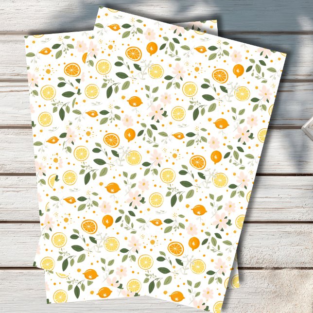 Papier de soie botanique au citron de Méditerranée (Créateur téléchargé)