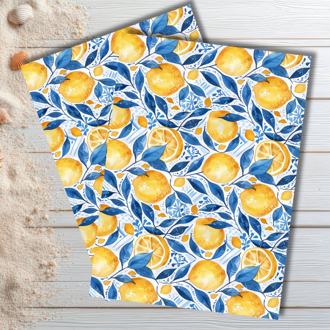 Papier de soie botanique au citron de Méditerranée (Créateur téléchargé)