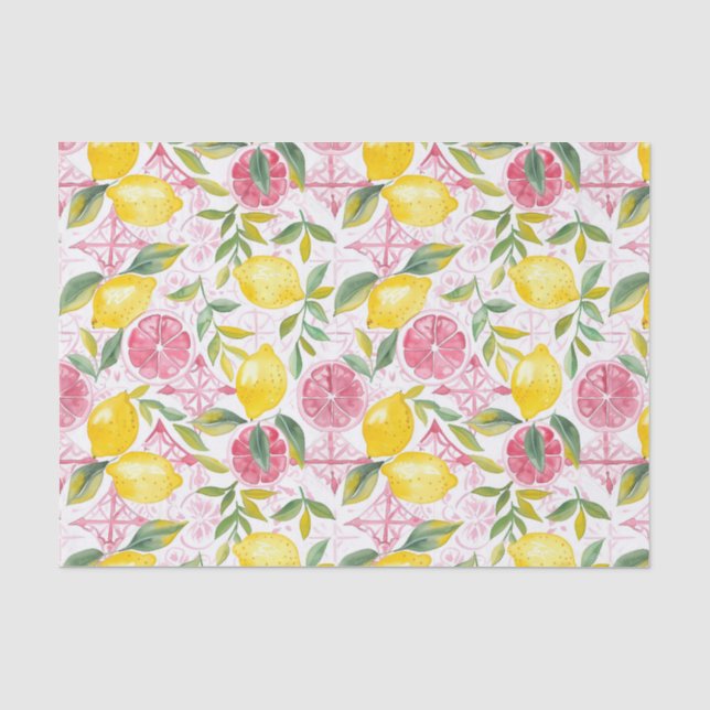 Papier de soie botanique au citron de Méditerranée (Recto)