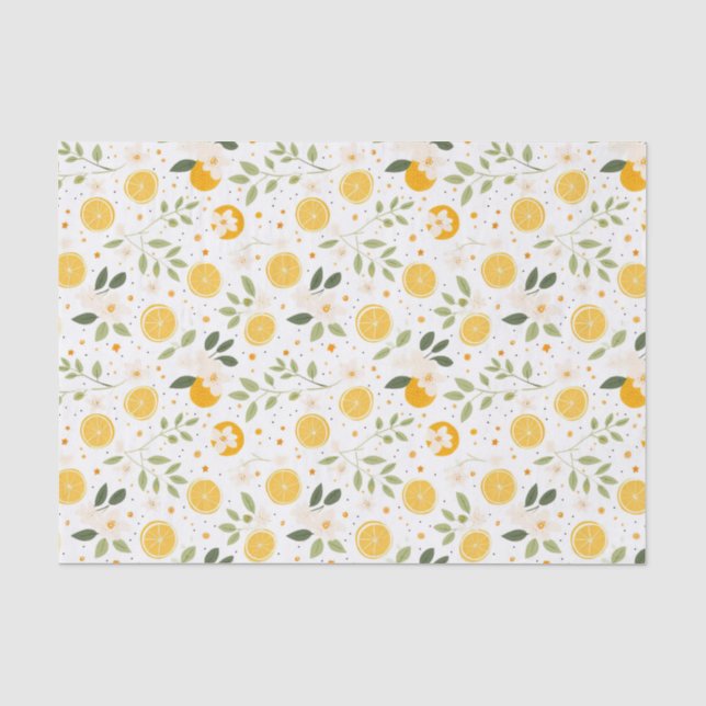 Papier de soie botanique au citron de Méditerranée (Recto)