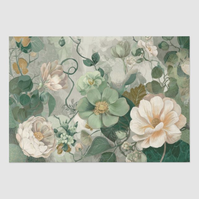Papier de soie botanique Enchanted Nouveau Garden (Recto)