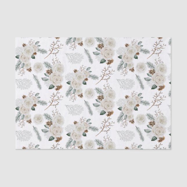 Papier de soie botanique floral  (Recto)