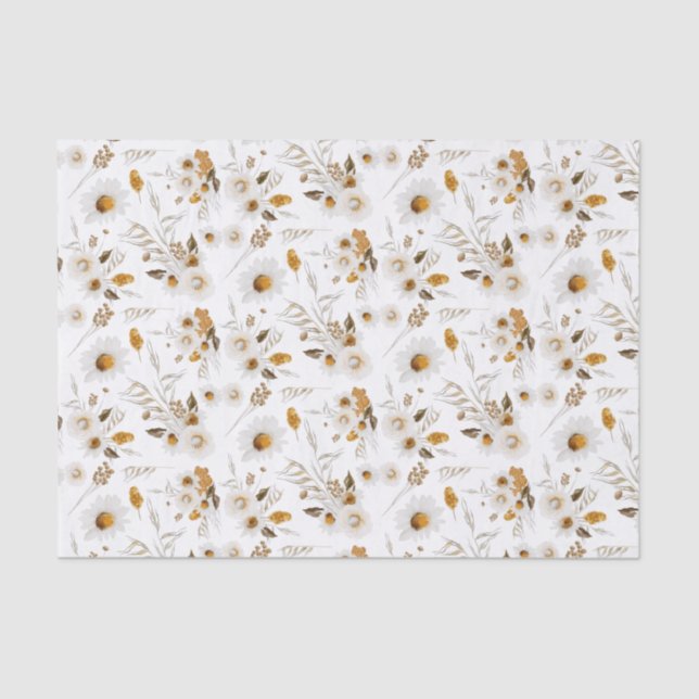 Papier de soie botanique floral (Recto)