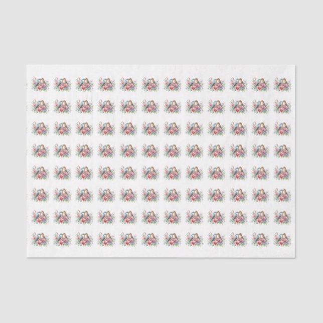 Papier de soie botanique floral abstrait moderne (Recto)