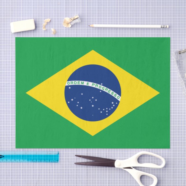 Papier de soie Brésil, papier de soie drapeau brés (Artisanat)