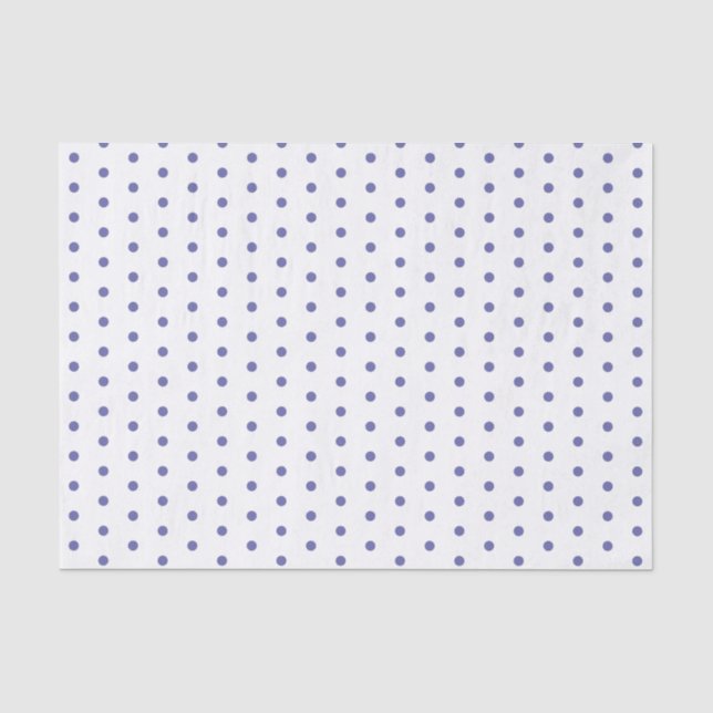 Papier de soie cadeau couleur blanche pois bleu mo (Recto)