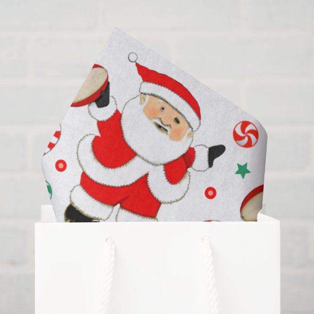 Papier de soie cadeau de vacances de rugby (Sac cadeau)
