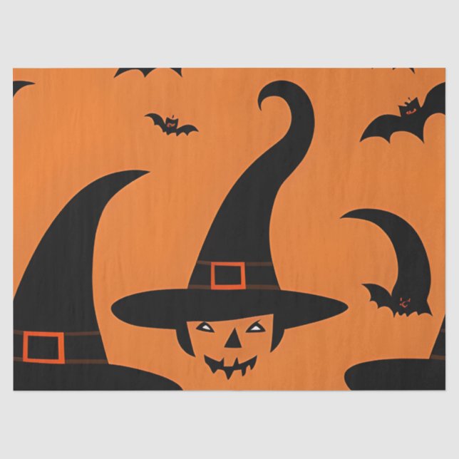 Papier de soie cadeau Halloween | Fournitures de c (Recto)