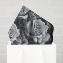Papier de soie cadeau Rose Noir & Blanc