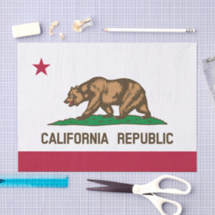 Papier de soie Californie, Drapeau de la Californi