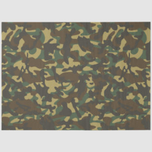 Papier de soie camouflage forêt