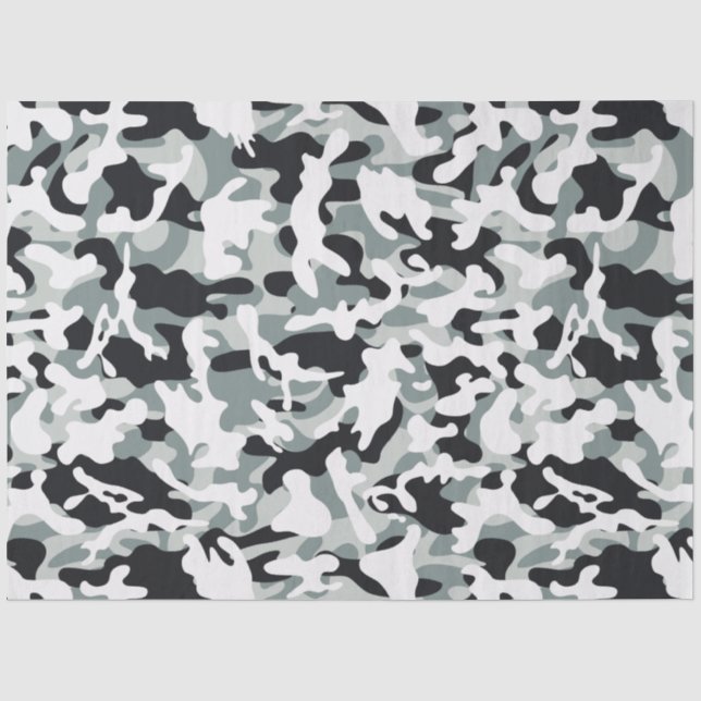 Papier de soie camouflage poussière de neige (Recto)