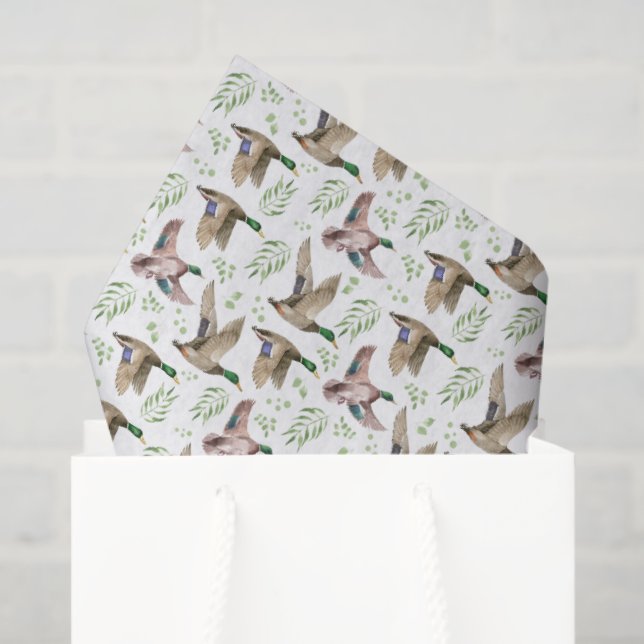 Papier de soie Canard colvert (Sac cadeau)