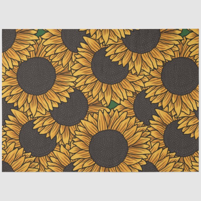 Papier de soie champ de tournesols (Recto)