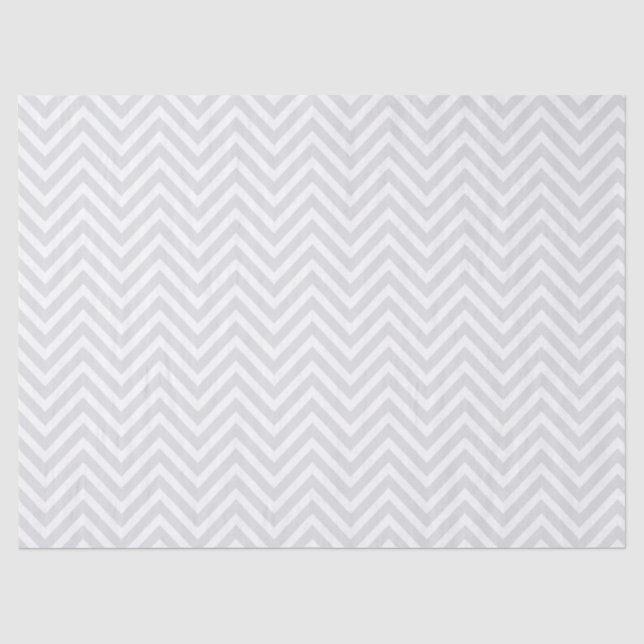 Papier de soie chevron gris et blanc (Recto)