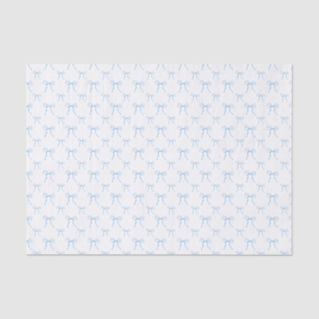 Papier de soie Coquette Grandmillennial Bleu à Rub (Recto)