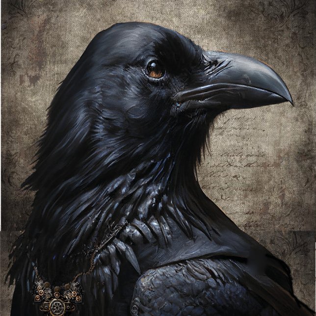 Papier de soie Corbeau noir (Créateur téléchargé)