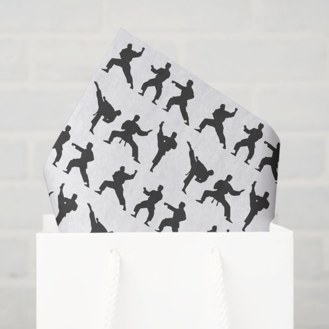 Papier de soie d'arts martiaux, découpage de karat (Sac cadeau)
