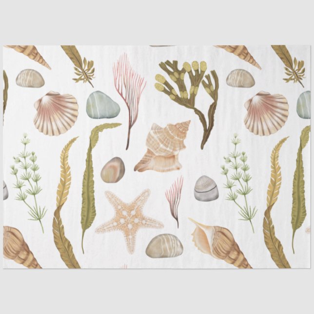 Papier de soie de design de la série Vie marine 20 (Recto)
