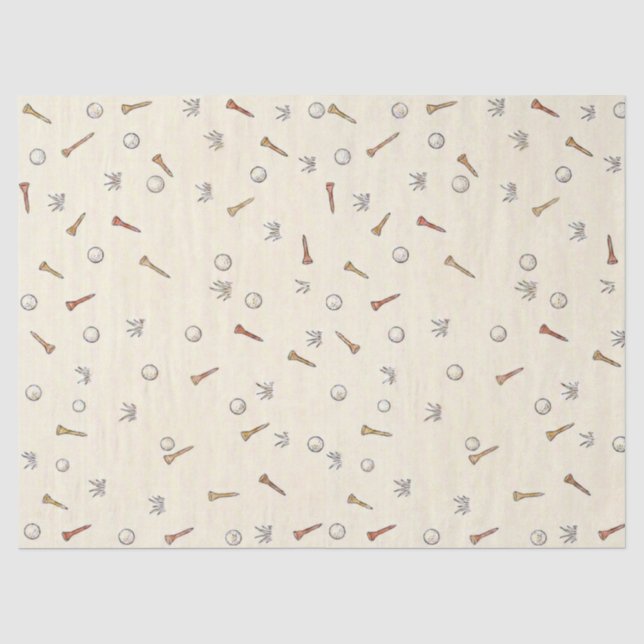 Papier de soie de golf dessiné (Recto)