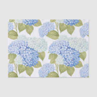 Papier de soie de jardin d'hortensia bleu royal