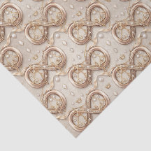 Papier de soie de mariage or infini