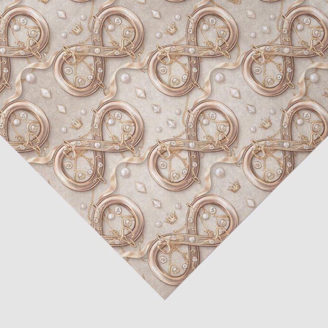 Papier de soie de mariage or infini (Détail)