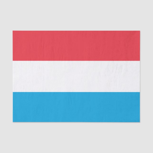 papier de soie de mode luxembourgeois, drapeau du  (Recto)