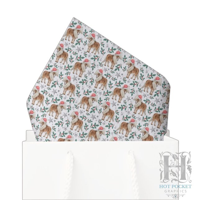Papier de soie de Noël à motif de cheval (Créateur téléchargé)