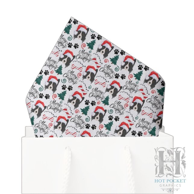 Papier de soie de Noël Border Collie (Créateur téléchargé)