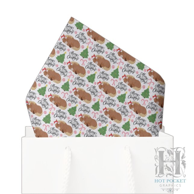 Papier de soie de Noël Cheval (Créateur téléchargé)